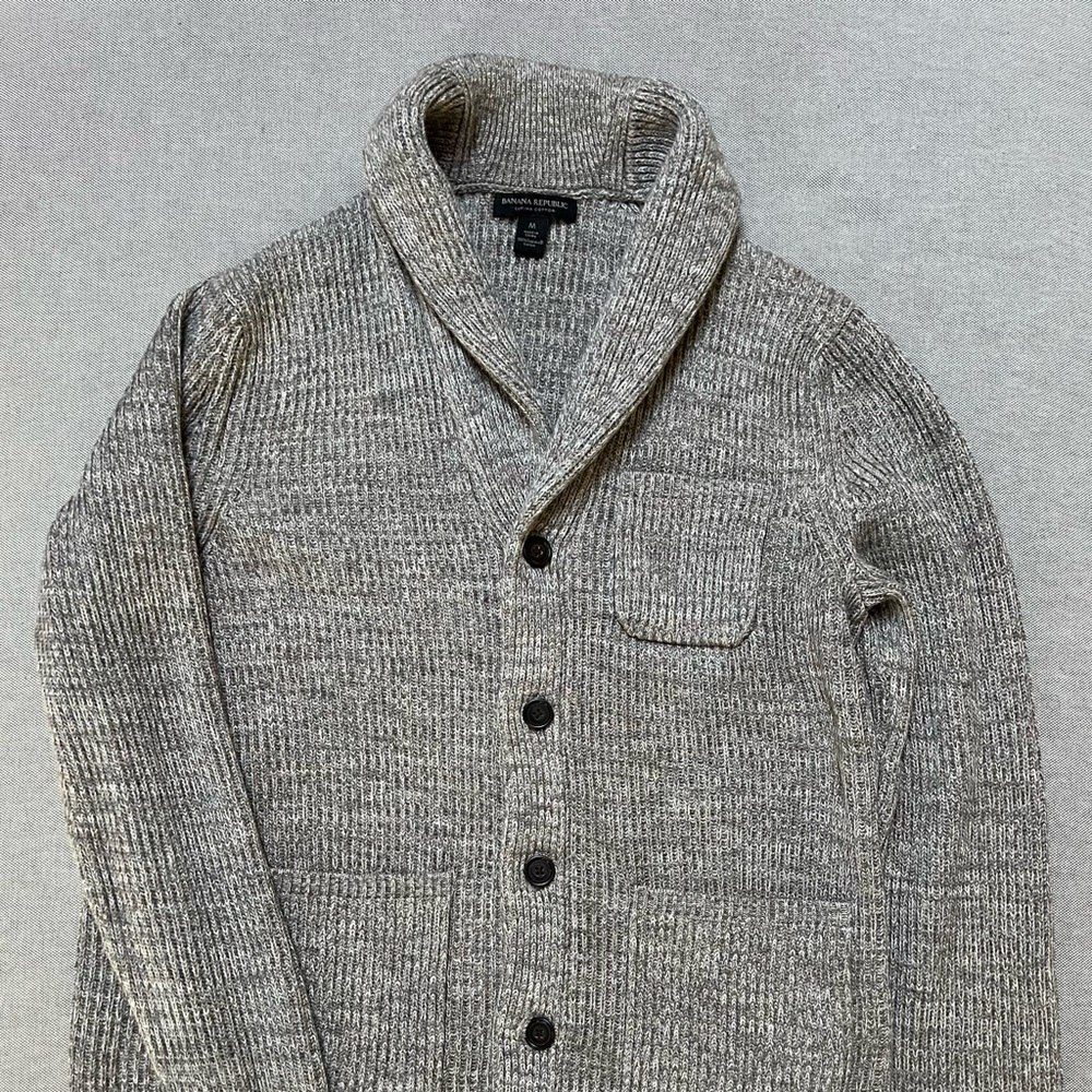 Men’s Banana Republic Cardigan Sweater With Collar